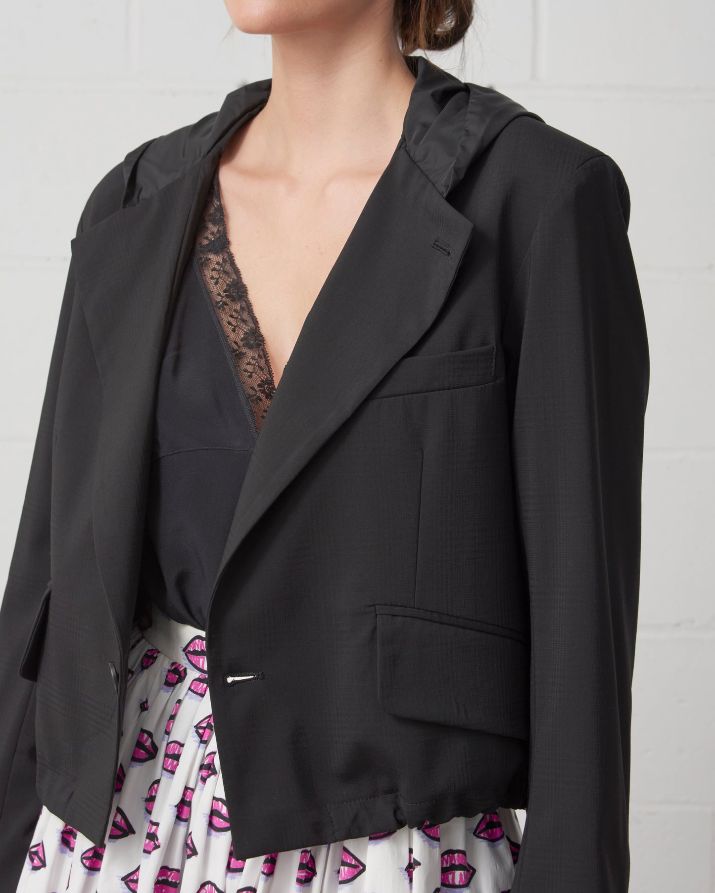 The Cropped Hooded Blazer