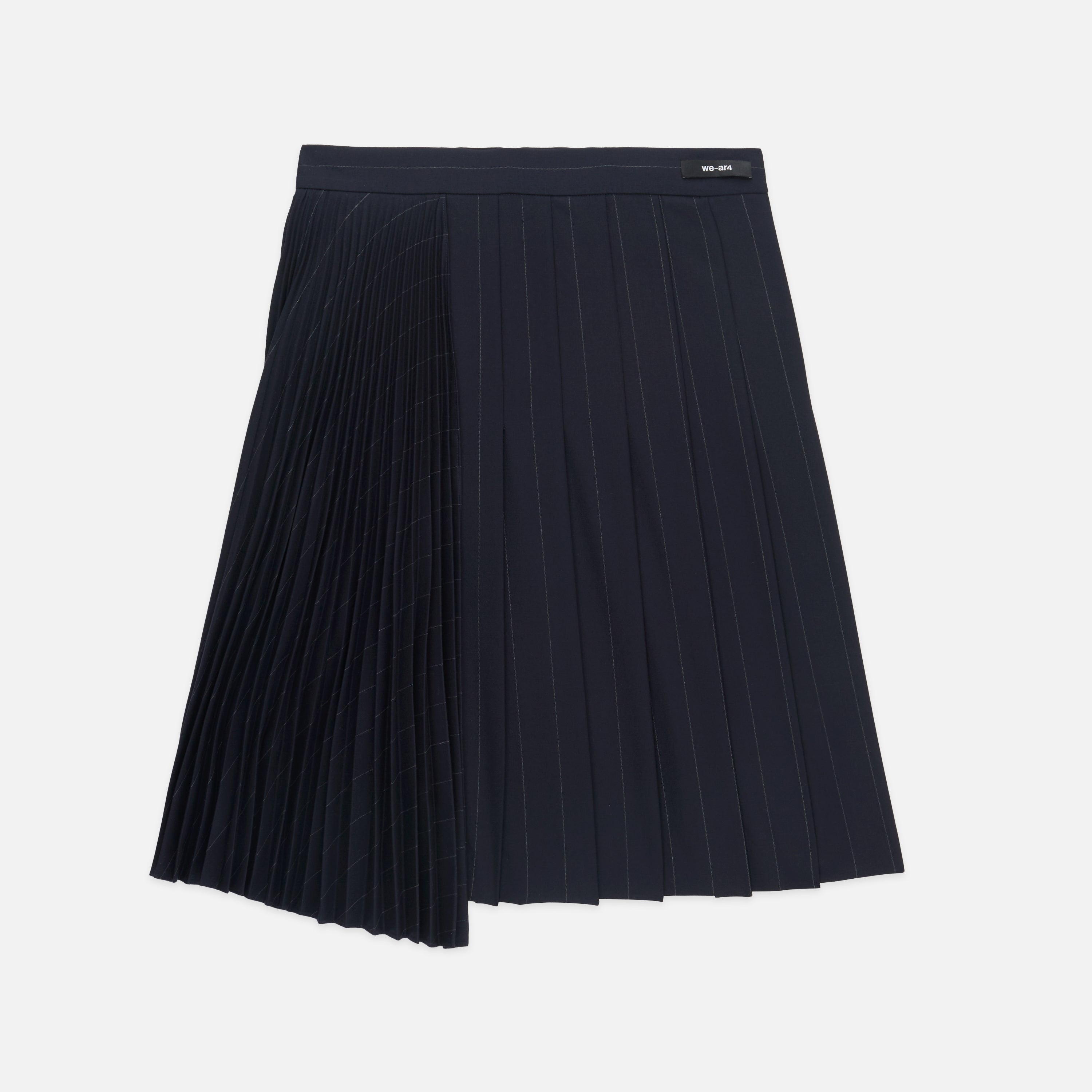 Asymmetric Pleated Skirt