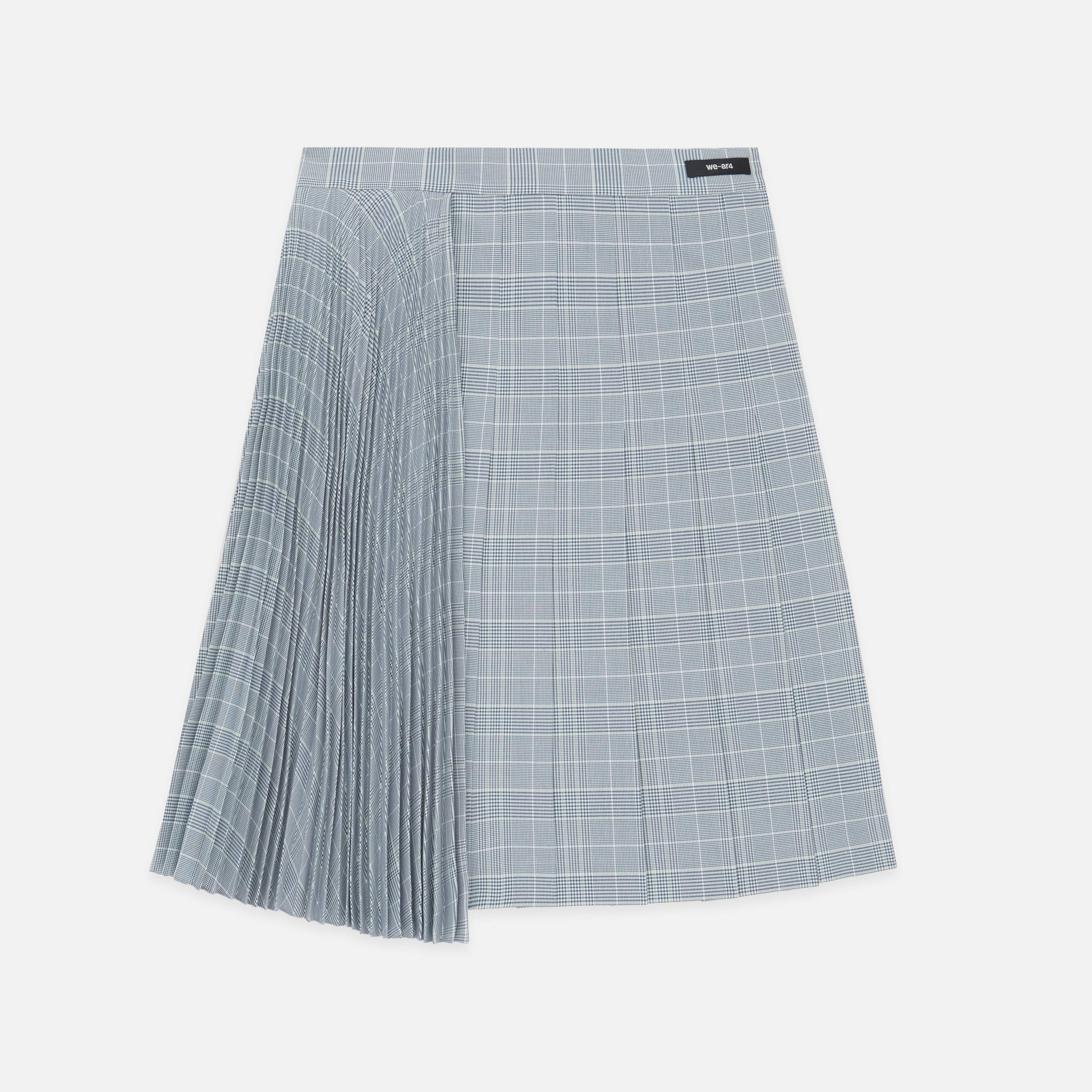 Asymmetric Pleated Skirt